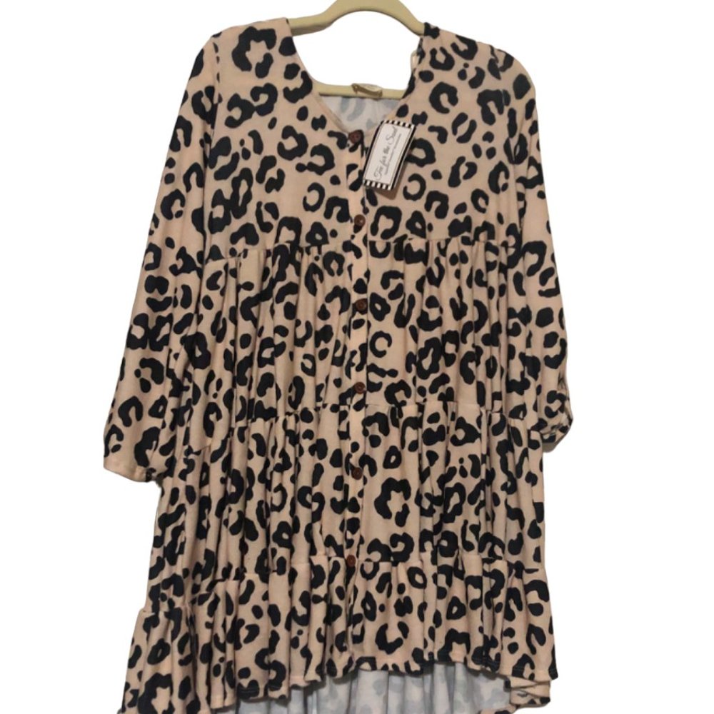 NWT Beige Leopard Print Dress